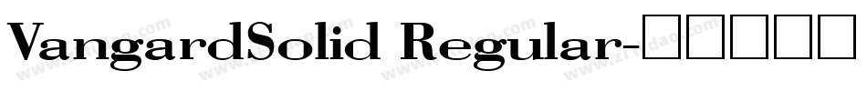 VangardSolid Regular字体转换